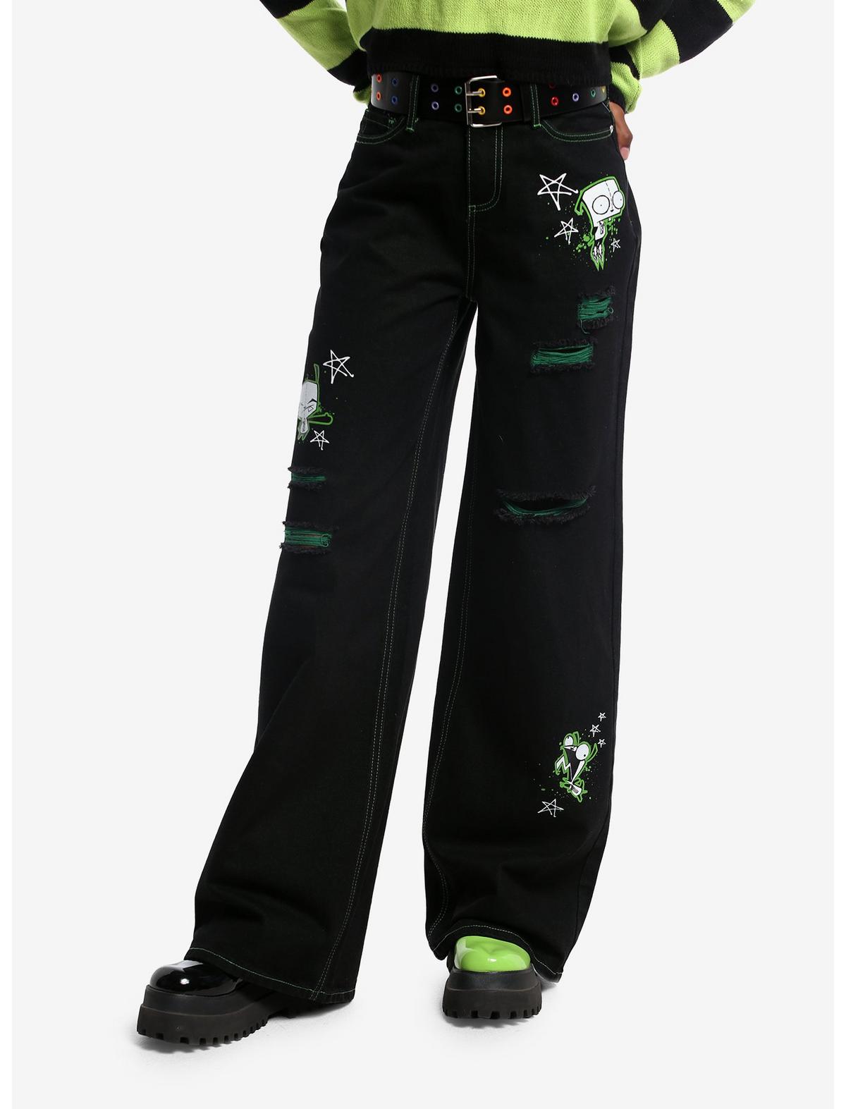 Invader Zim GIR Ripped Jeans With Belt - US 5223
