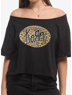 Korn Cheetah Logo Girls Off-Shoulder T-Shirt - US 0101