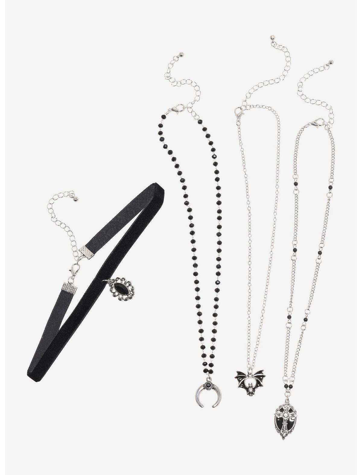 Cosmic Aura Dark Witch Velvet Necklace Set - US 4794