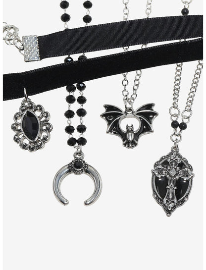 Cosmic Aura Dark Witch Velvet Necklace Set - US 4794