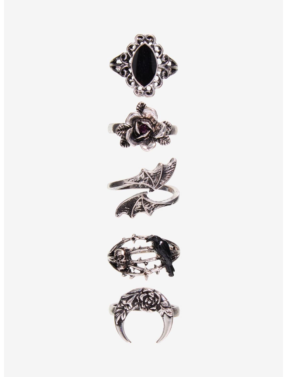 Cosmic Aura Gothic Witch Ring Set - US 2634