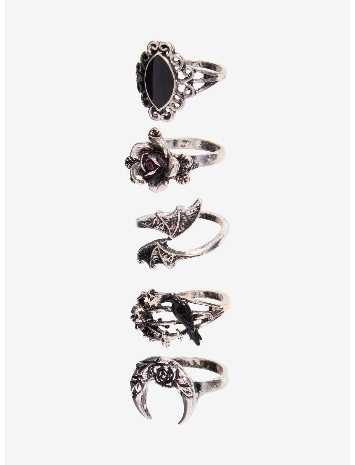 Cosmic Aura Gothic Witch Ring Set - US 2634