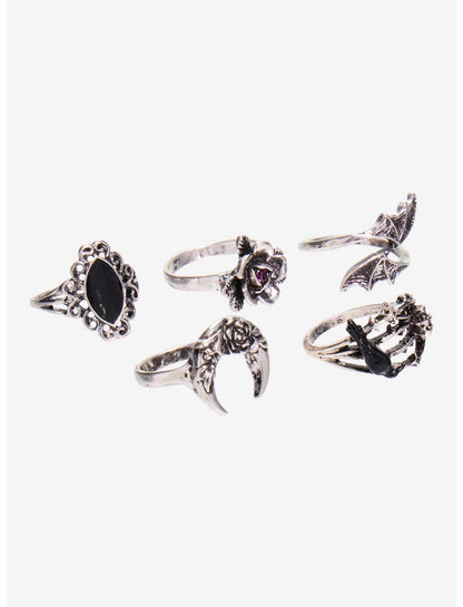 Cosmic Aura Gothic Witch Ring Set - US 2634