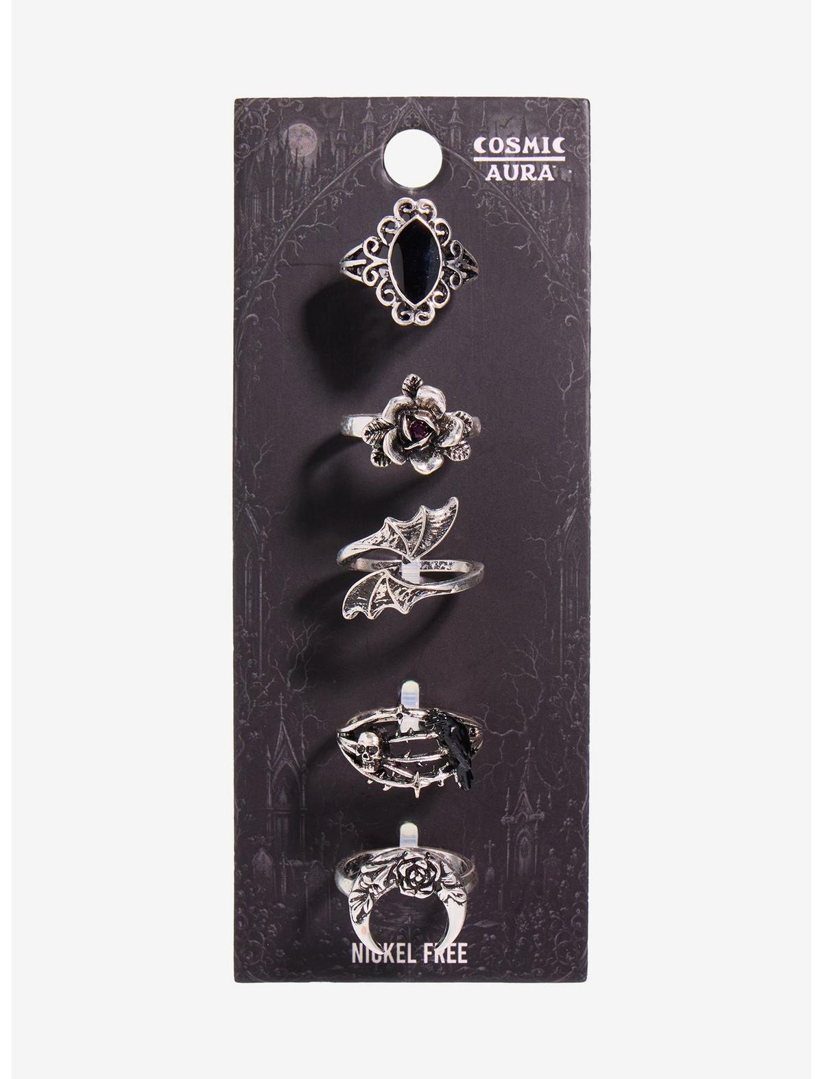 Cosmic Aura Gothic Witch Ring Set - US 2634