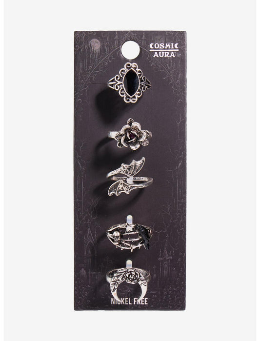 Cosmic Aura Gothic Witch Ring Set - US 2634