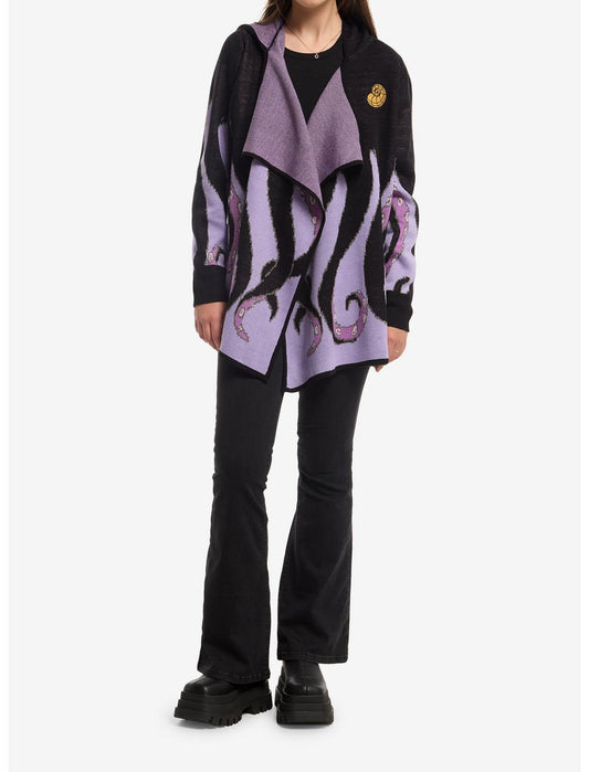 Disney The Little Mermaid Ursula Girls Hooded Open Cardigan - US 4440
