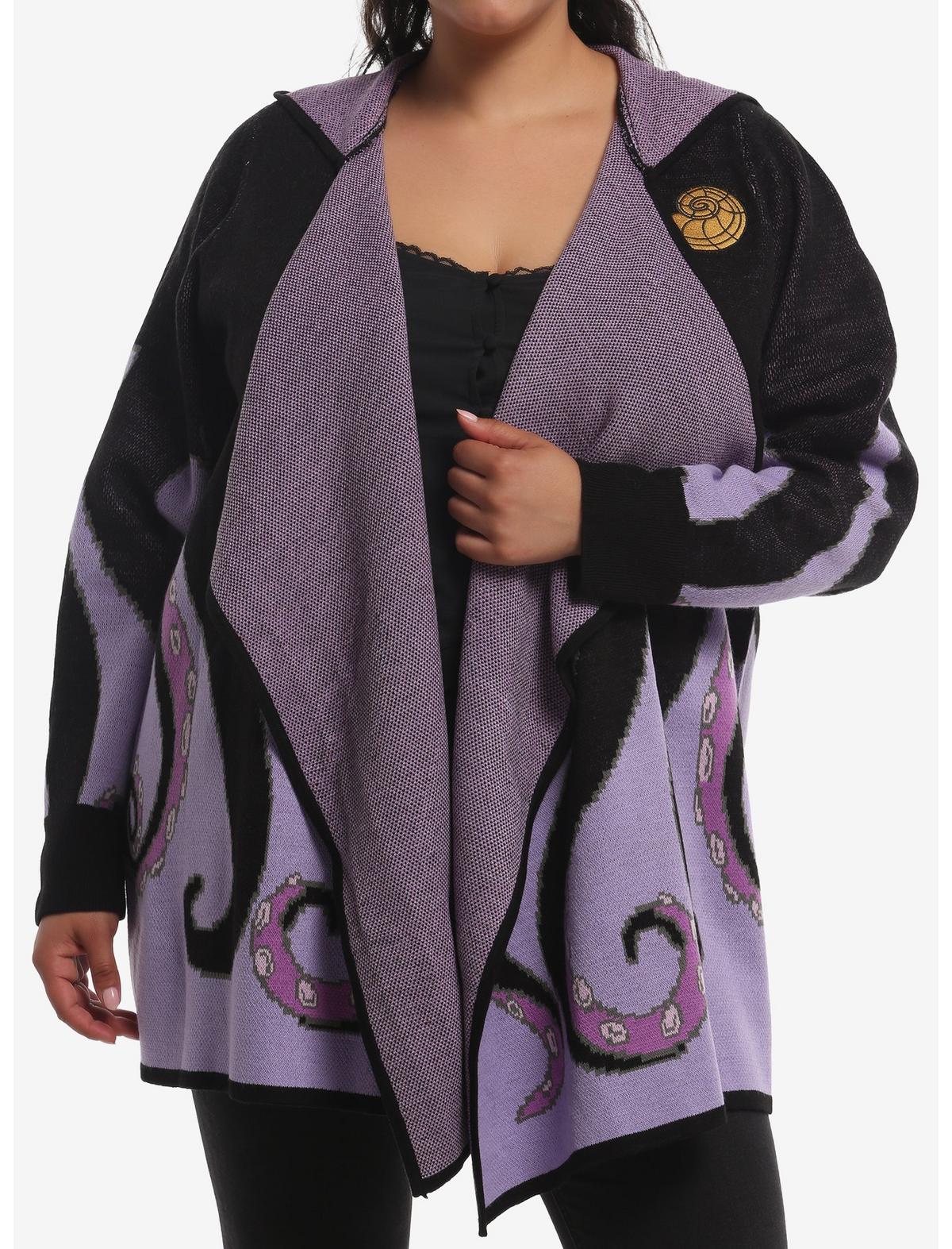 Disney The Little Mermaid Ursula Girls Hooded Open Cardigan Plus Size - US 2417
