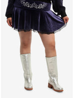 Cosmic Aura Snake Star Embroidered Velvet Skirt Plus Size - US 6621