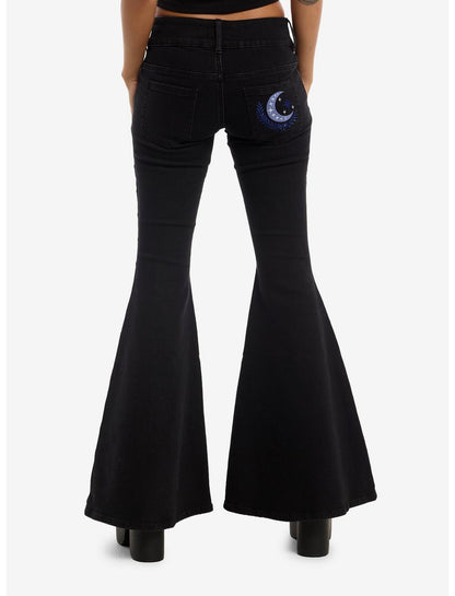 Cosmic Aura Celestial Snake Flare Jeans - US 6582