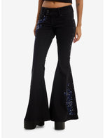 Cosmic Aura Celestial Snake Flare Jeans - US 6582