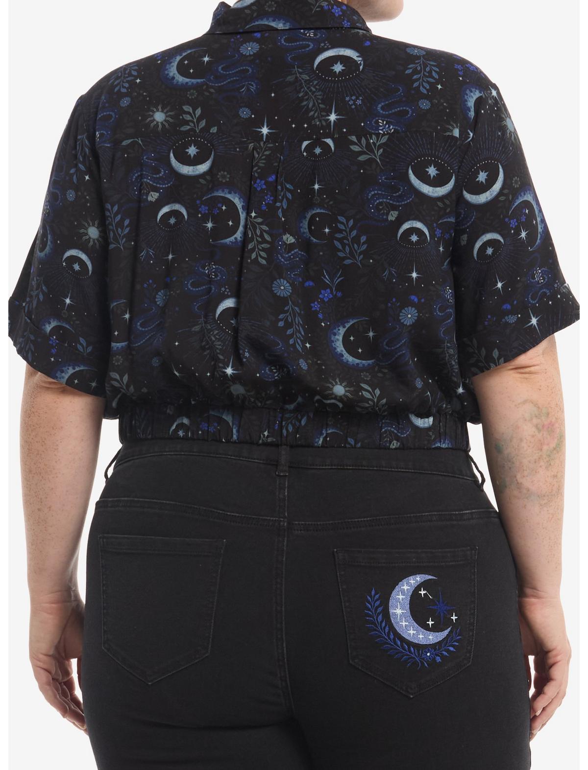 Cosmic Aura Celestial Snake Girls Woven Button-Up Plus Size - US 3003