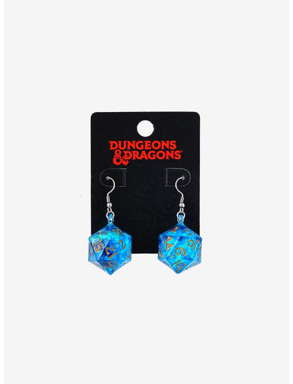 Dungeons & Dragons Blue D20 Drop Earrings - US 4133