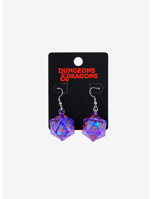 Dungeons & Dragons Purple D20 Drop Earrings - US 6427
