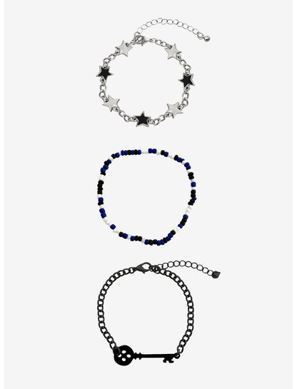 Coraline Key & Stars Bracelet Set - US 0703