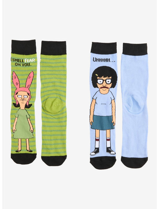 Bob's Burgers Tina & Louise Crew Socks 2 Pair - US 9602