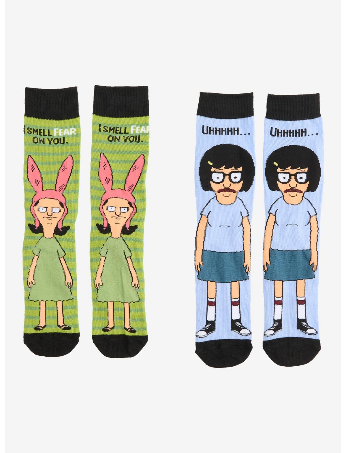 Bob's Burgers Tina & Louise Crew Socks 2 Pair - US 9602