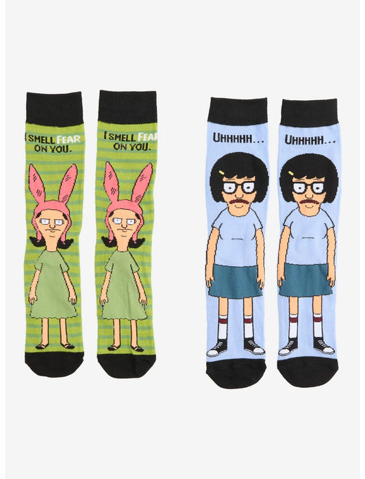 Bob's Burgers Tina & Louise Crew Socks 2 Pair - US 9602