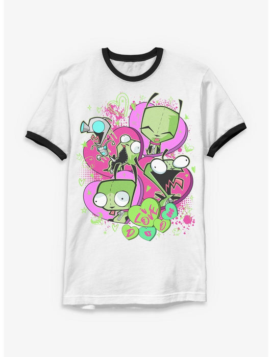 Invader ZIM I Love Doom Gir Ringer T-Shirt - US 3547