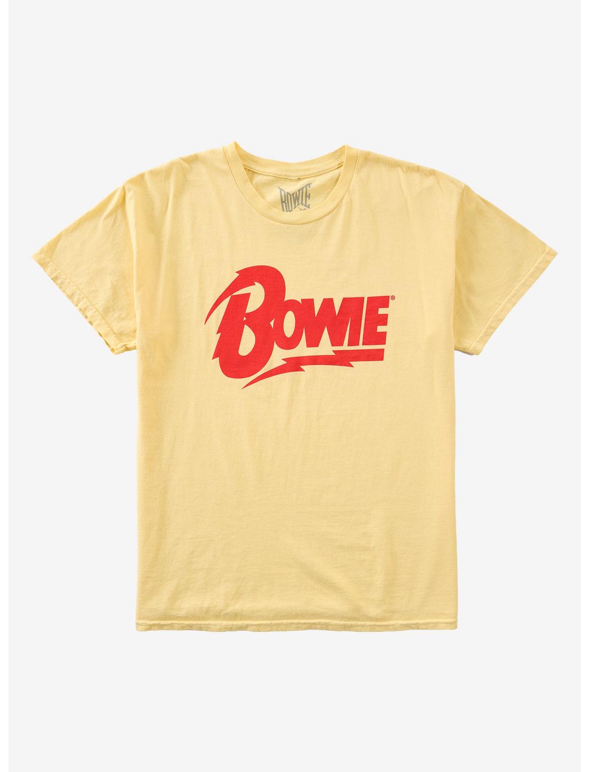 David Bowie Logo Pigment-Dye T-Shirt - US 4800