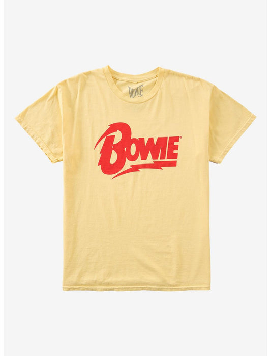 David Bowie Logo Pigment-Dye T-Shirt - US 4800