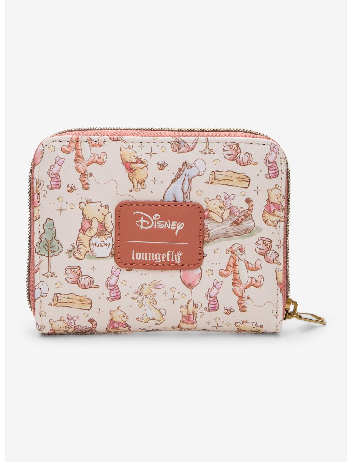 Loungefly Disney Winnie The Pooh Character Sketch Mini Zipper Wallet - US 7858