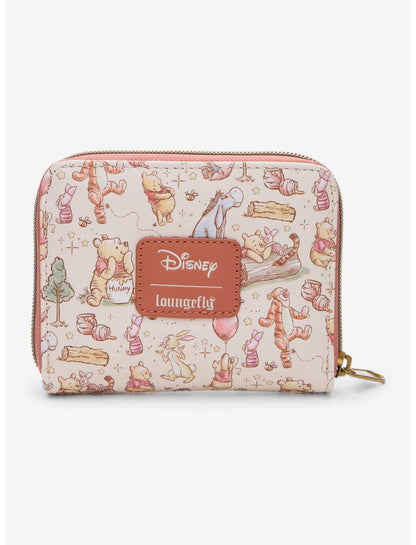 Loungefly Disney Winnie The Pooh Character Sketch Mini Zipper Wallet - US 7858