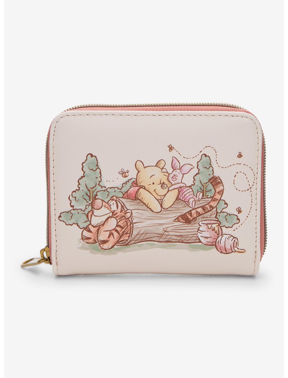 Loungefly Disney Winnie The Pooh Character Sketch Mini Zipper Wallet - US 7858