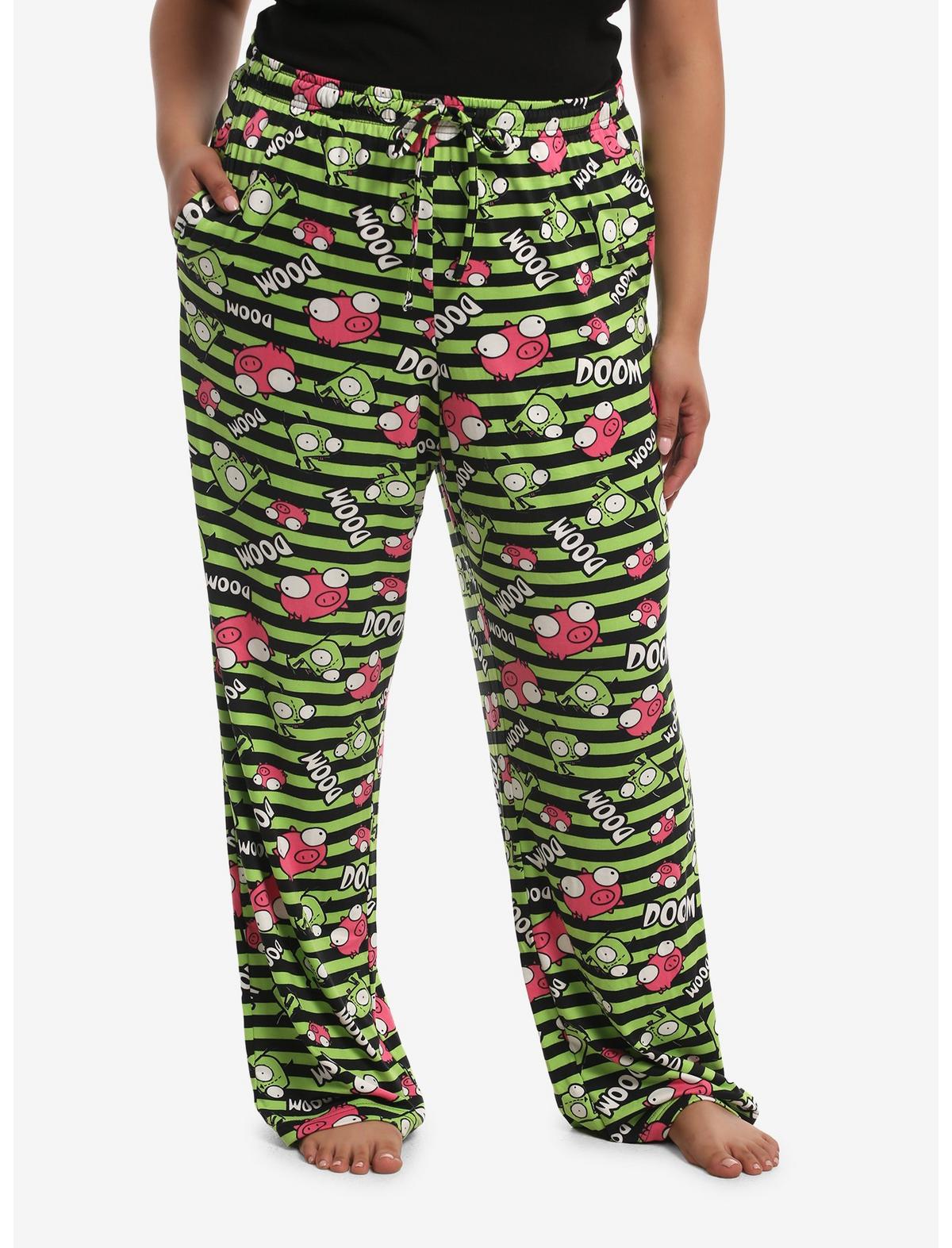Invader Zim GIR Striped Pajama Pants Plus Size - US 0581