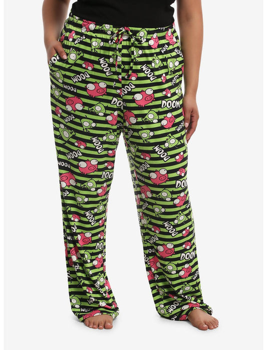 Invader Zim GIR Striped Pajama Pants Plus Size - US 0581
