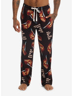 Halloween Pumpkin Slogan Pajama Pants - US 1477