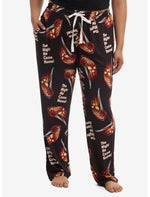 Halloween Pumpkin Slogan Pajama Pants Plus Size - US 1379