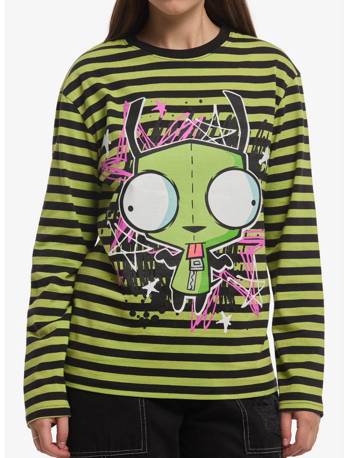 Invader Zim GIR Star Stripe Long-Sleeve T-Shirt - US 7927
