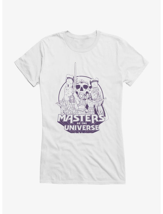 Masters Of The Universe Animated Purple Groupshot Girls T-Shirt - US 1375