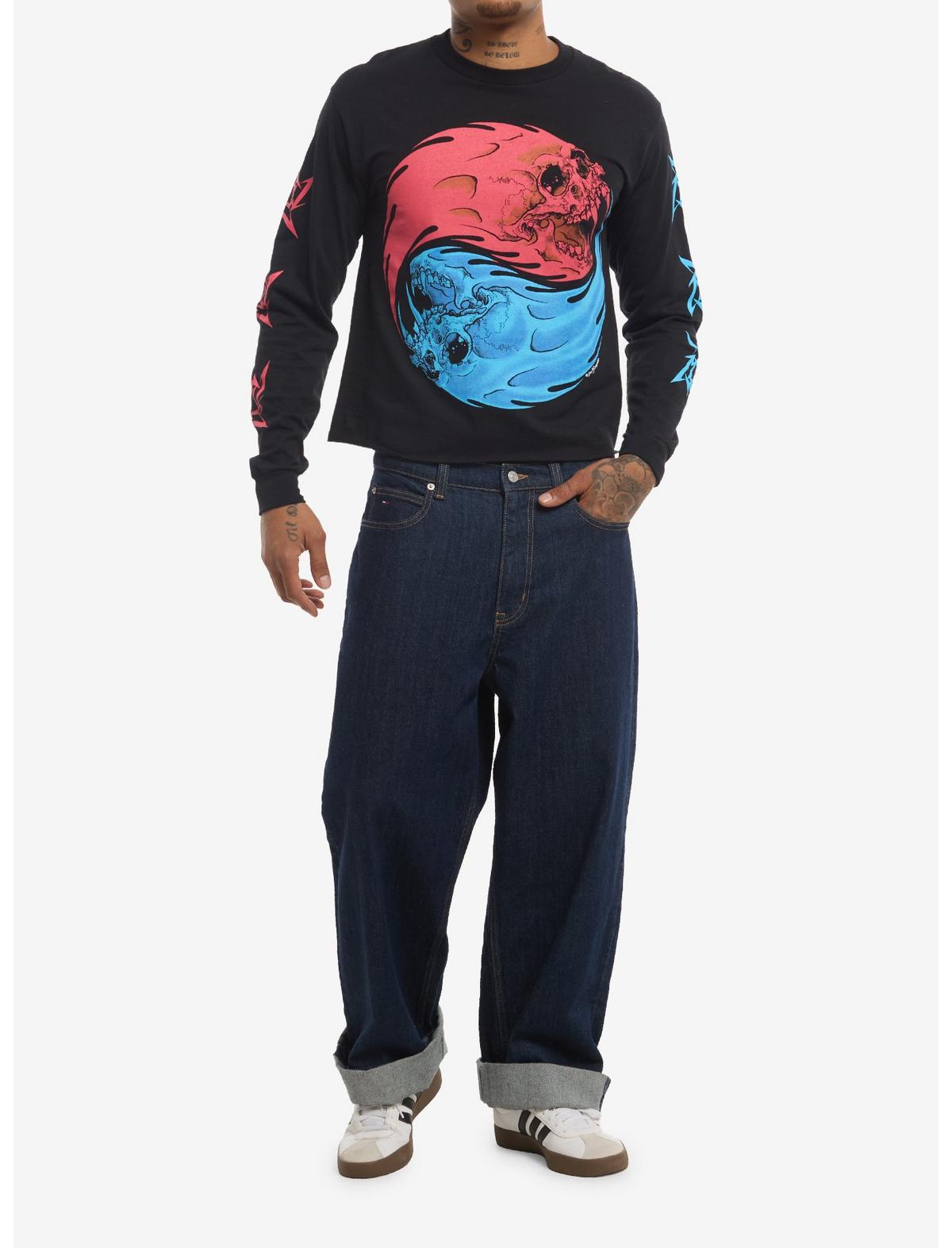 Metallica Fire & Ice Skulls Long-Sleeve T-Shirt - US 4788