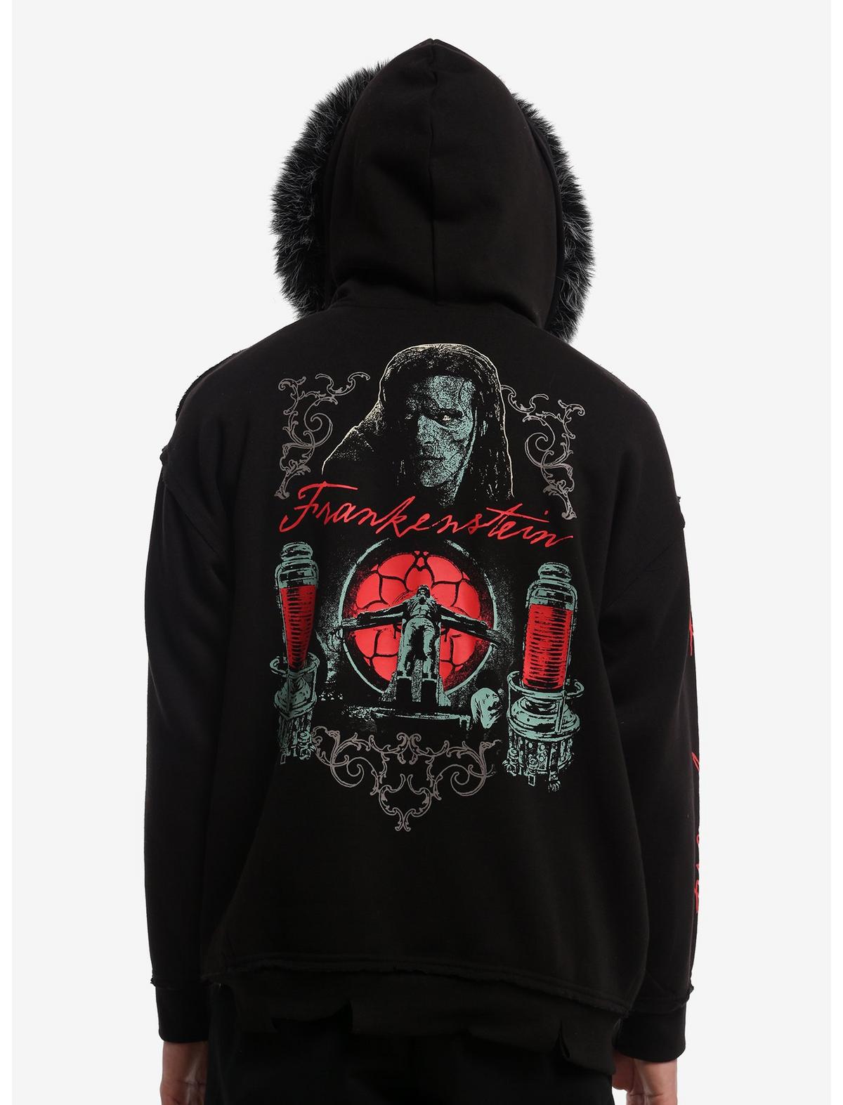 Frankenstein Faux Fur Trim Hoodie - US 2839