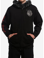 Frankenstein Faux Fur Trim Hoodie - US 2839