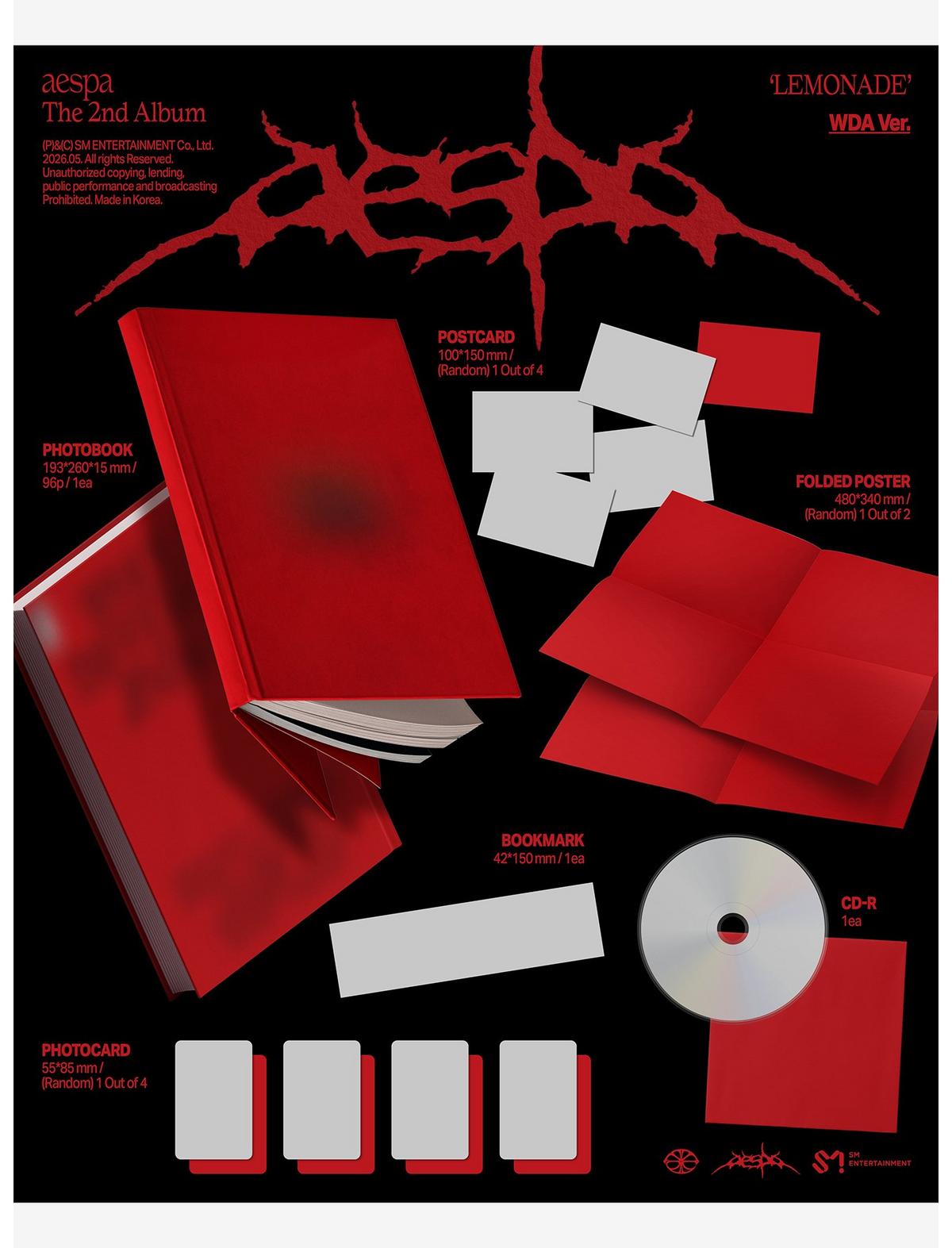 aespa The 2nd Album LEMONADE (WDA Ver.) CD - US 1060