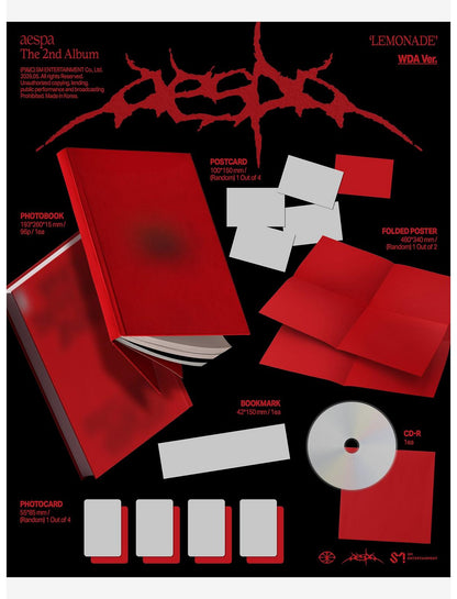 aespa The 2nd Album LEMONADE (WDA Ver.) CD - US 1060