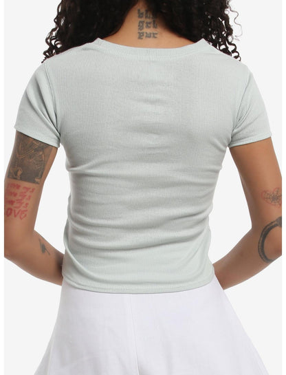Cinnamoroll Headphones Music Ribbed Girls T-Shirt - US 6947