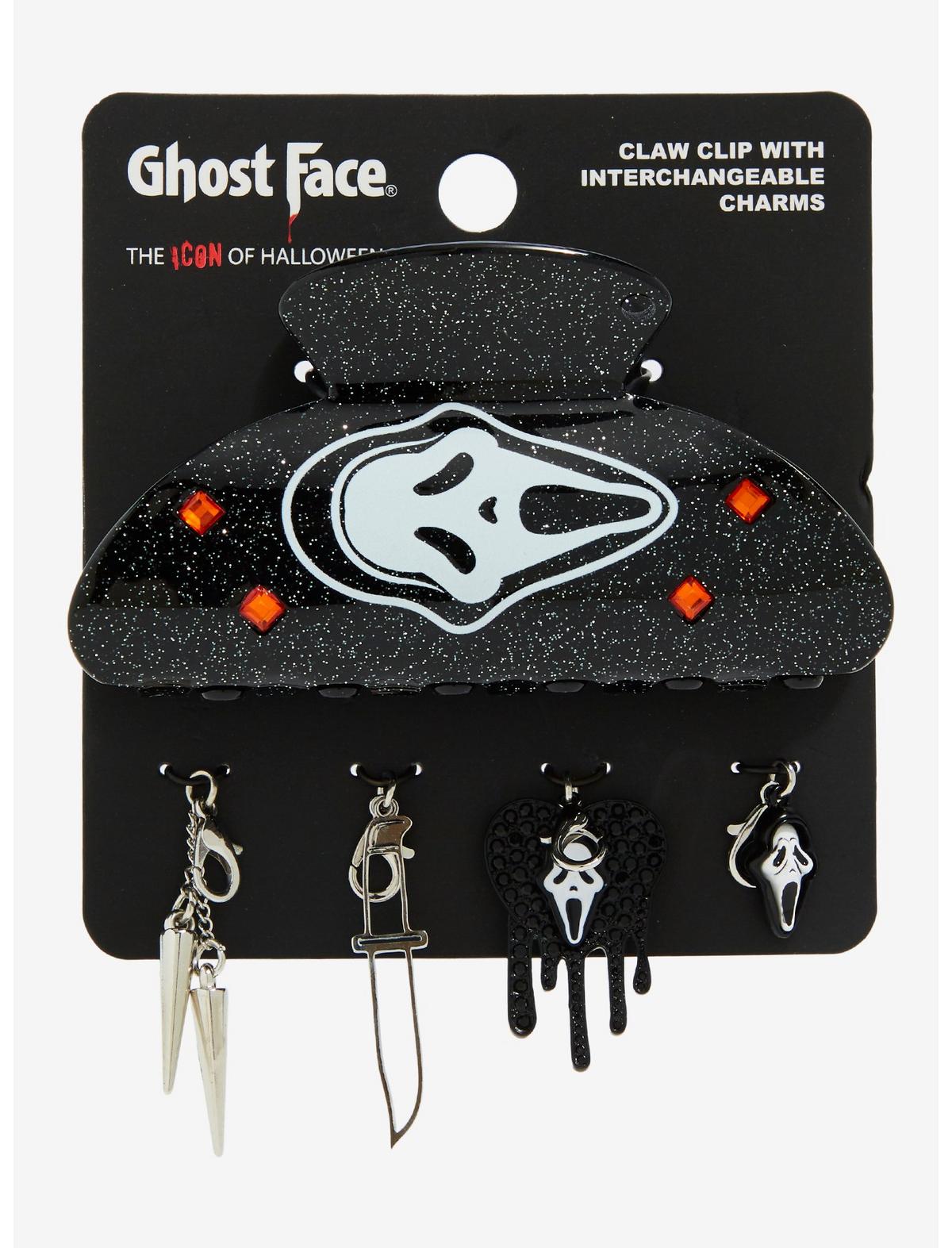 Ghost Face Claw Hair Clip With Interchangeable Charms - US 8330