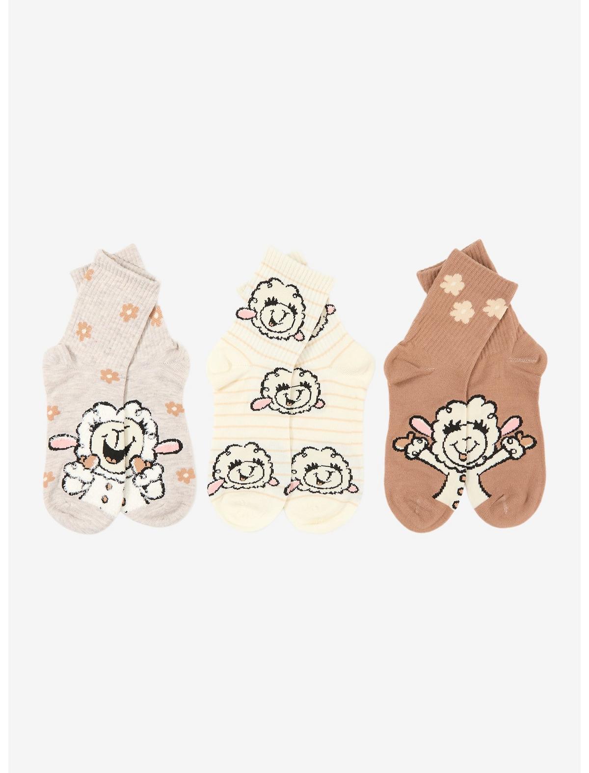 Lamb Chop Face Crew Socks 3 Pair - US 4724