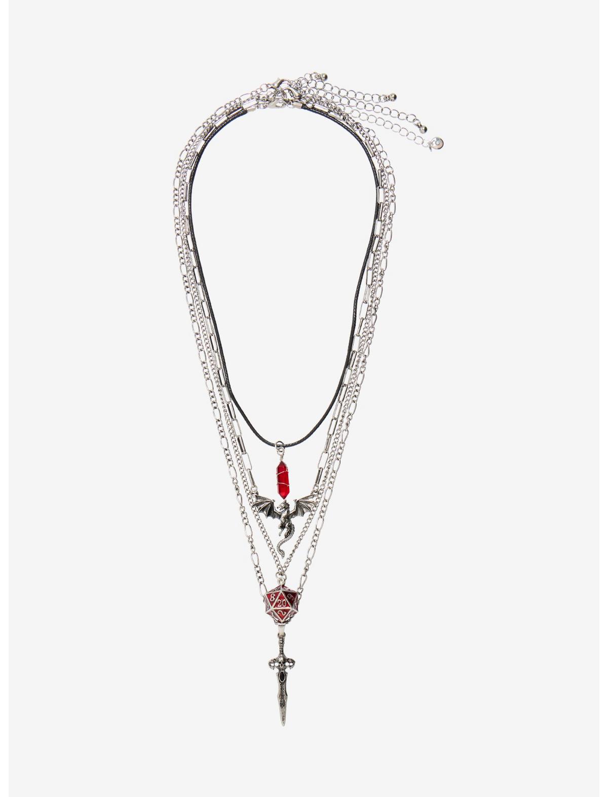 Dragon Dice Sword Necklace Set - US 8563