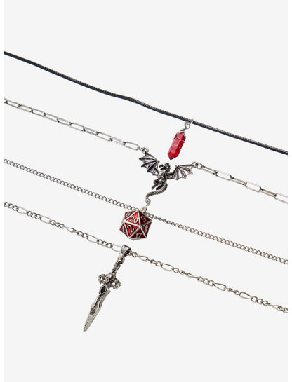 Dragon Dice Sword Necklace Set - US 8563