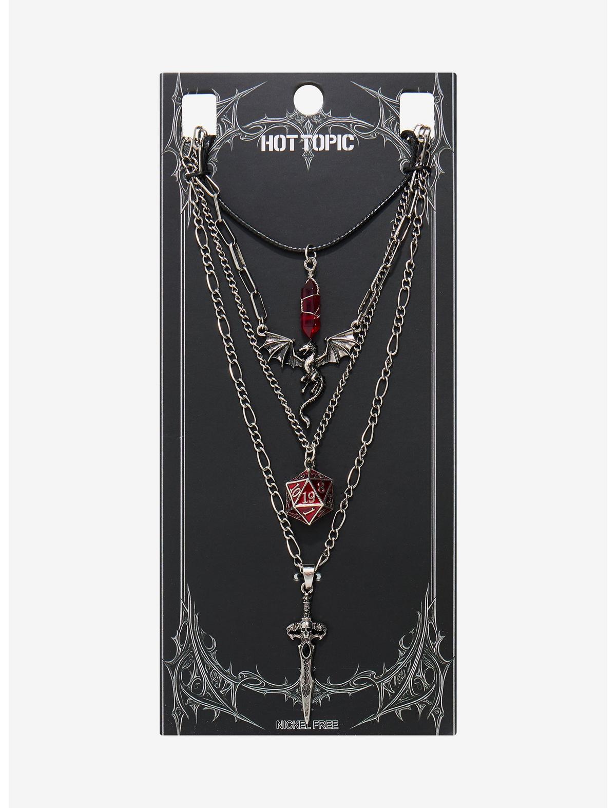 Dragon Dice Sword Necklace Set - US 8563