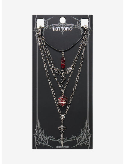 Dragon Dice Sword Necklace Set - US 8563