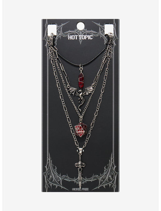 Dragon Dice Sword Necklace Set - US 8563