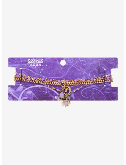 Cosmic Aura Purple Iridescent Celestial Choker Set - US 1430