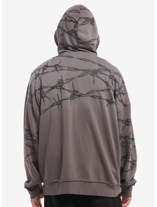 Dark Wash Barbed Wire Hoodie - US 1653