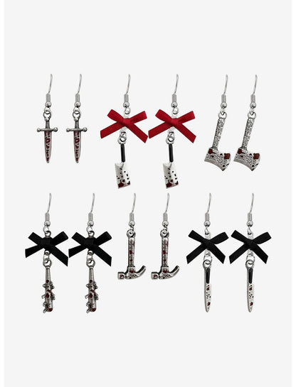 Bloody Weapon Drop Earring Set - US 4419