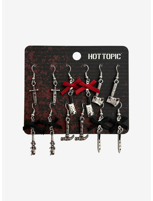 Bloody Weapon Drop Earring Set - US 4419